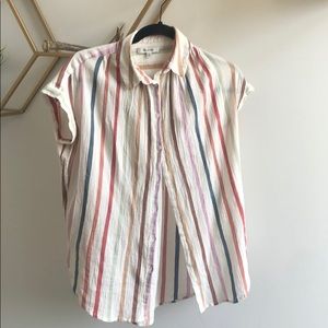 Madewell gauze striped top in xxs